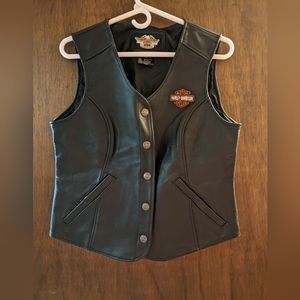 Harley Davidson Leather Vest Womens large